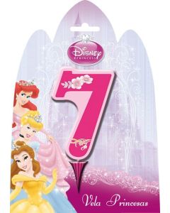 Bougie - Chiffre 7 - Princesse Disney