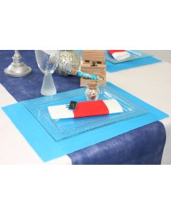 Sets de table rectangulaires intissés - turquoise - x50