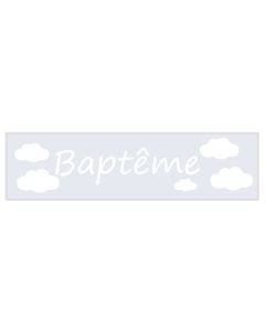 Bannière baptême nuages bleu ciel
