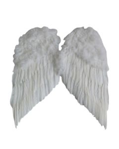 Ailes d'ange en plumes 60 cm x 55 cm - blanc