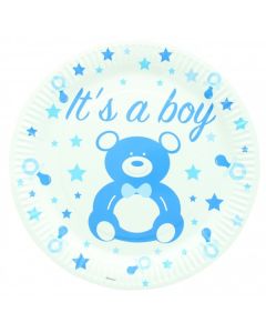 10 assiettes "it's a boy" - 23 cm