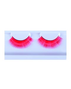 Paire de faux cils roses fluo courts