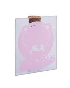 Porte-tube ourson rose