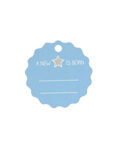 24 Étiquettes bleues "A news star is born"