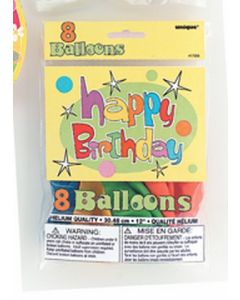 8 ballons Birthday Glee