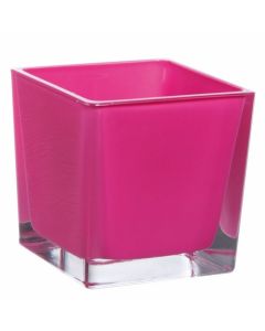Vase cube fuchsia – 6 cm