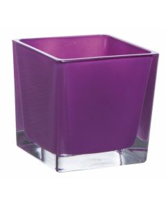 Vase cube violet – 6 cm