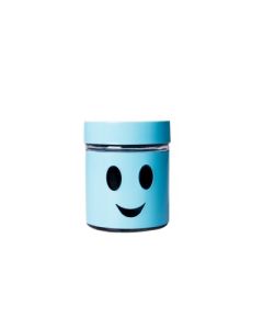 Pot Dragées Verre Smiley - Bleu