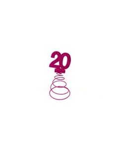 centre table anniversaire 20 ans fuchsia