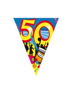 Banderole drapeaux anniversaire - 50 ans
