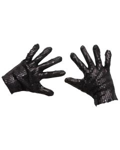 Paire de gants à sequins noirs