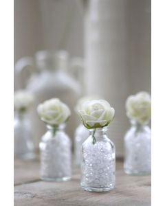 12 Roses blanches en mousse pour petit budget