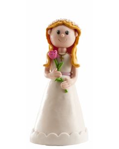 Figurine de communion - Fille avec fleurs