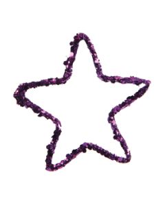  étoiles pailletées - Prune-( x6 )