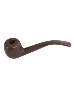 Pipe en plastique marron - 12 cm