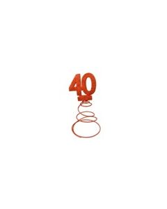 centre de table anniversaire 40 ans rouge
