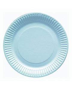 Assiettes rondes en plastique - blanc x 100