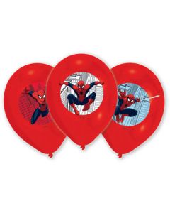 6 ballons en latex - Spiderman