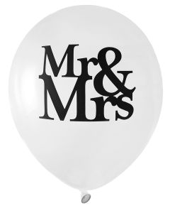 8 ballons Mr & Mrs - 1