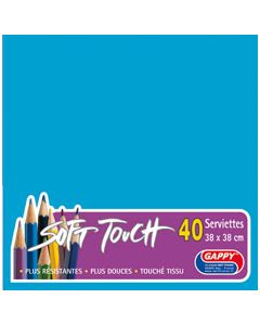 Serviettes soft touch - Turquoise