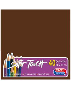 Serviettes soft touch - Chocolat