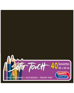 Serviettes soft touch - Noir
