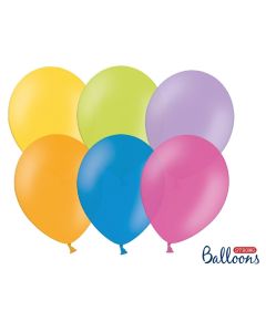 100 ballons multicolores pastel - 29 cm