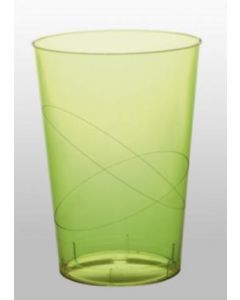 10 gobelets vert anis transparent