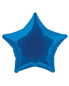 Ballon hélium en forme d'étoile - bleu roi