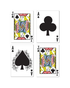 4 cartes à jouer géantes