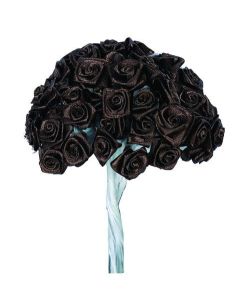 Mini roses ourlées - chocolat