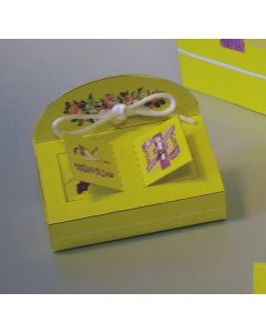 Boites livres - violette et jaune 7,5 cm x 5,5 cm 
