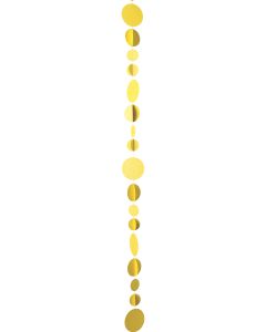 Guirlande cercles 3D jaunes - 3,6 m