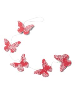 Guirlande papillons corail - 1.20m  2