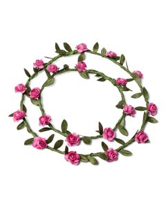 couronne fleurs papier fuchsia