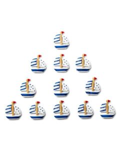 12 mini bateaux 3 cm
