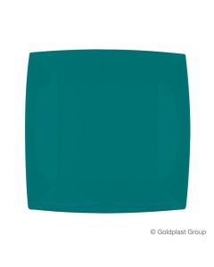 8 assiettes plates teal green
