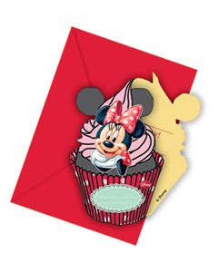 6 cartes d’invitation – Minnie Café