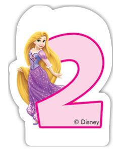 Bougie d'anniversaire 2 – Princesses Disney