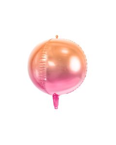 Ballon Mylar dégradé rose orange