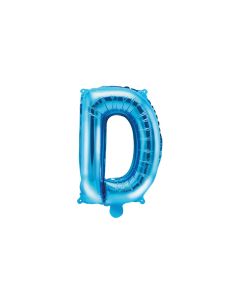 Ballon bleu lettre D - 36 cm