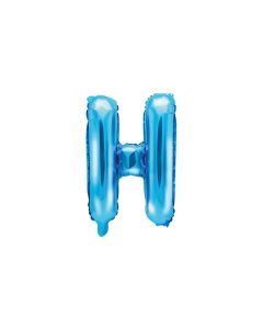 Ballon bleu lettre H - 36 cm