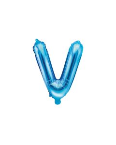 Ballon bleu lettre V - 36 cm