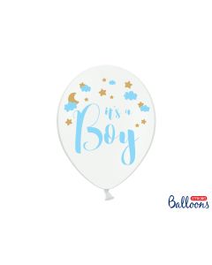 Ballon de baudruche It's a Boy blanc et bleu