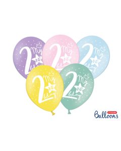 ballon multicolore anniversaire 2 ans