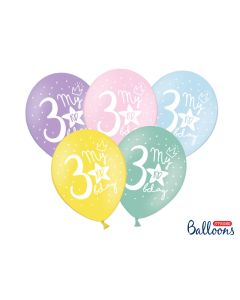 ballon multicolore anniversaire 3 ans