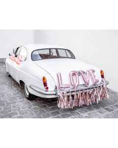 Déco Voiture Mariage Love rose gold