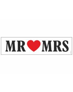 Plaque d'immatriculation Voiture Mariage Mr Mrs