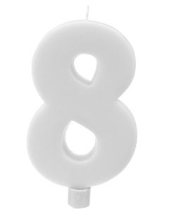 Bougie géante blanche n°8 sur pique - 17 cm