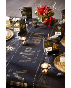 Chemin de table VIP - noir 